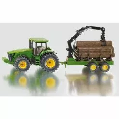 Siku 1954 - John Deere Tractor Met Bomenaanhanger 1:50