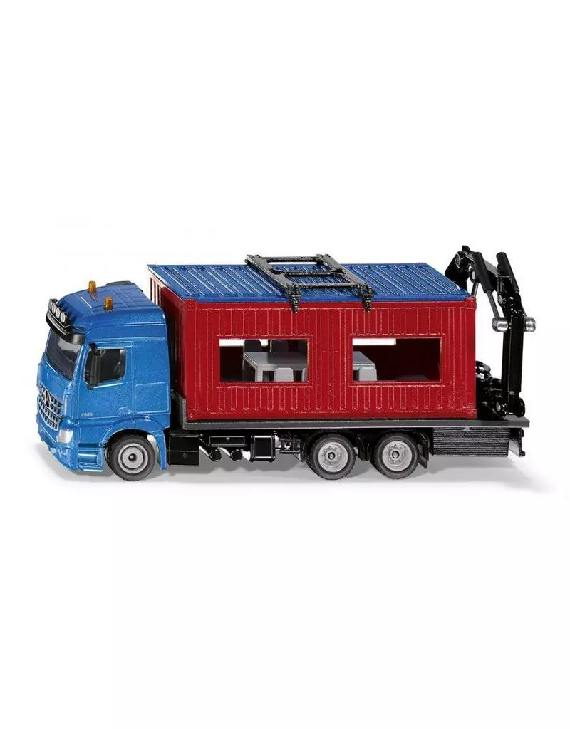 Siku 3556 - Mercedes Met Bouwcontainer 1:50 1 Siku 3556 - Mercedes Met Bouwcontainer 1:50